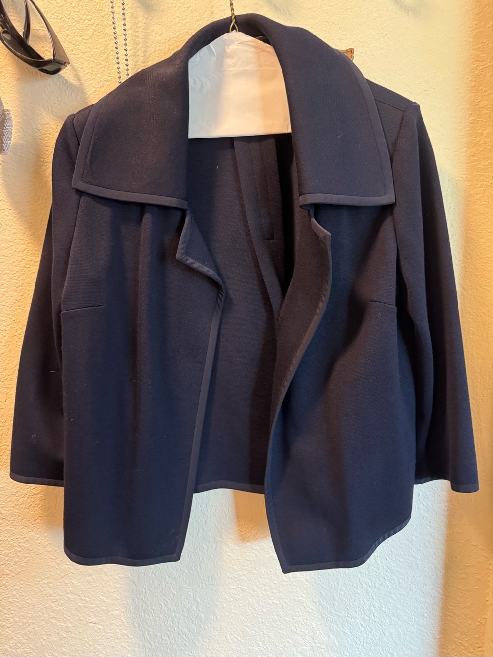 St. John Navy Open-Front Women's Blazer Jacket